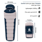 Scout mummy sleeping bag dimensions and packed size