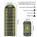 Grizzly rectangular sleeping bag dimensions and packed size