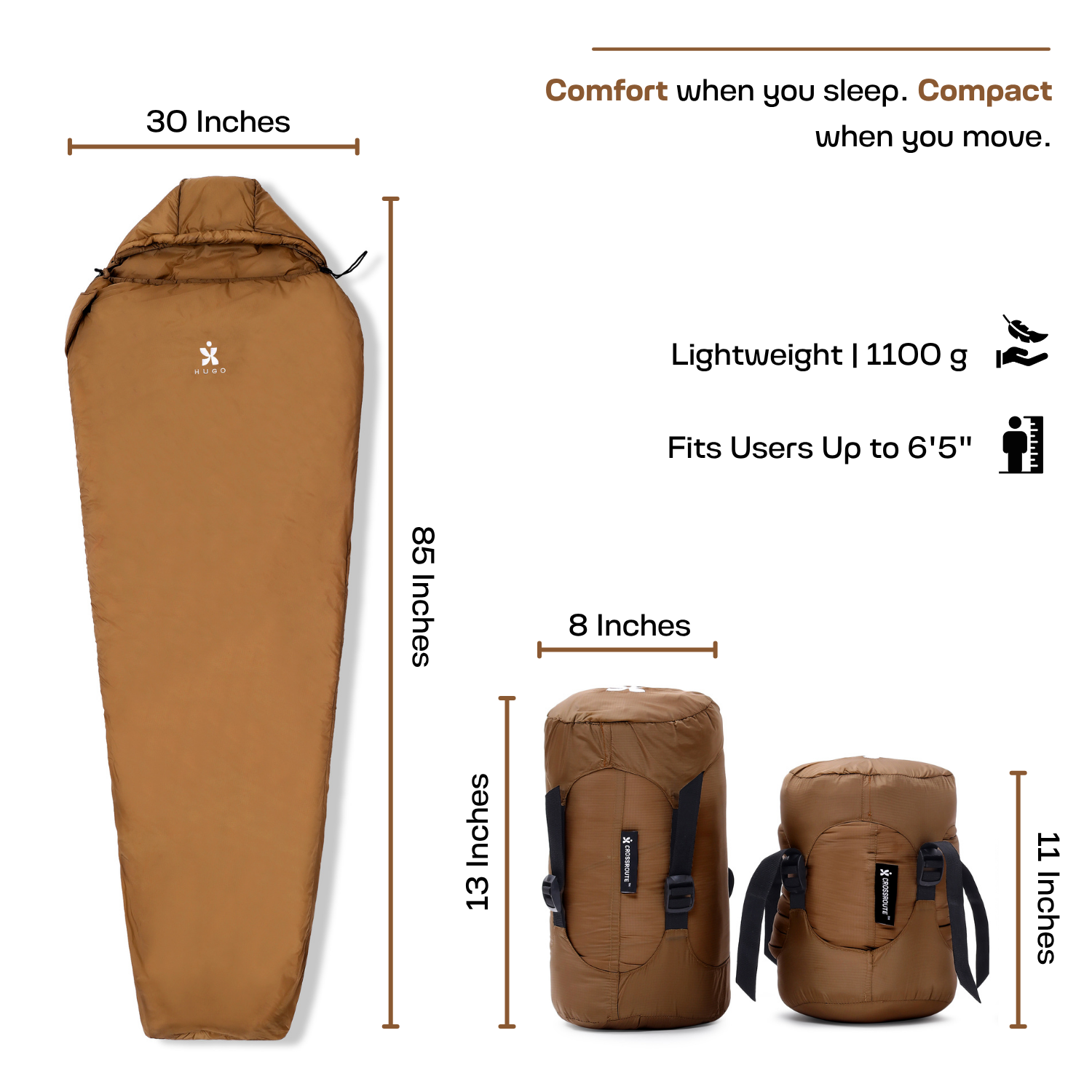 Hugo | Mummy Shape Sleeping Bag