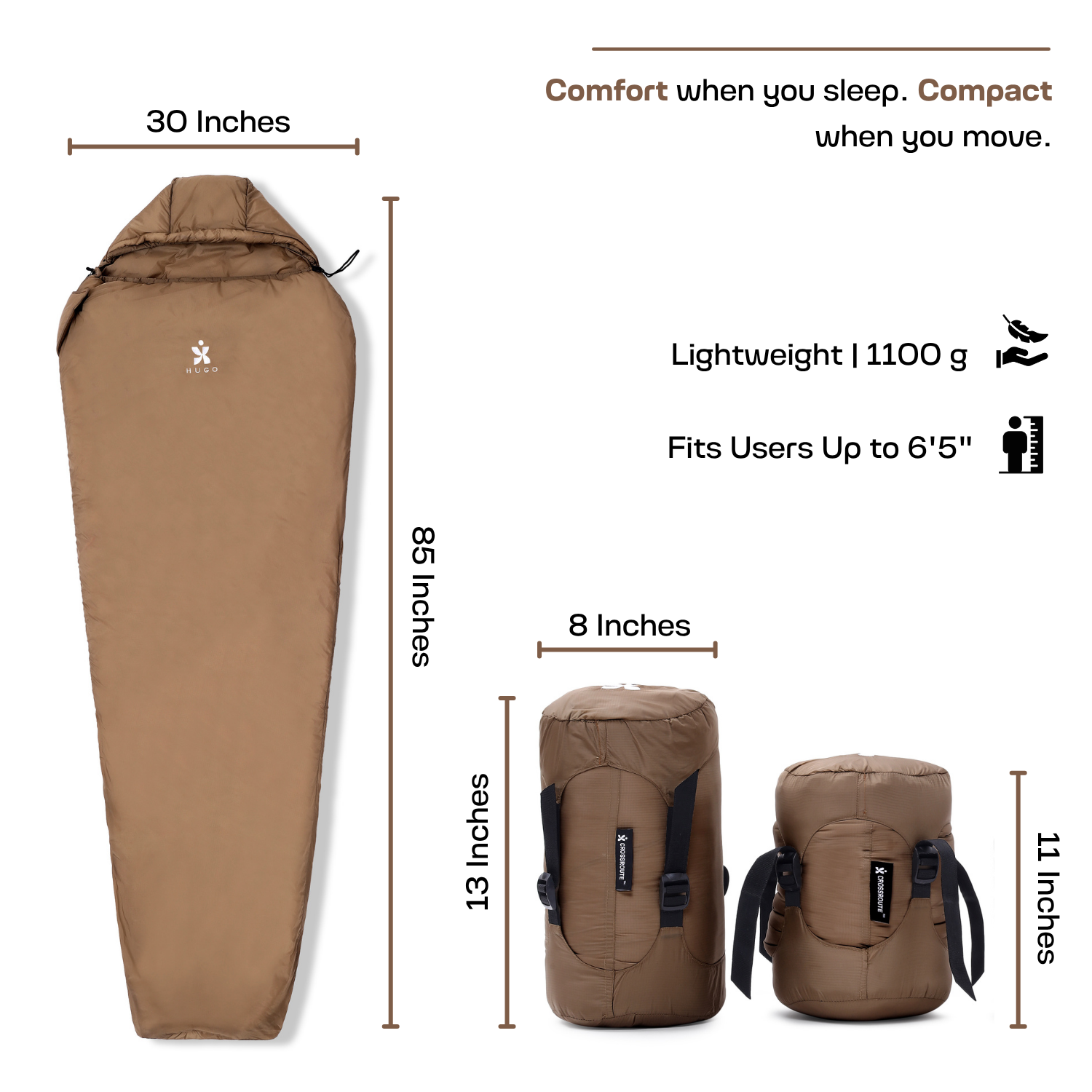 Hugo | Mummy Shape Sleeping Bag