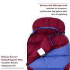 Scout mummy sleeping bag with Recron® hollow polyester fibre insulation