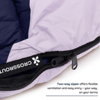Scout mummy sleeping bag with two-way zipper