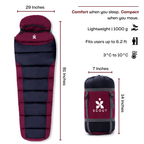 Scout mummy sleeping bag dimensions and packed size