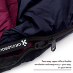 Scout mummy sleeping bag with two-way zipper